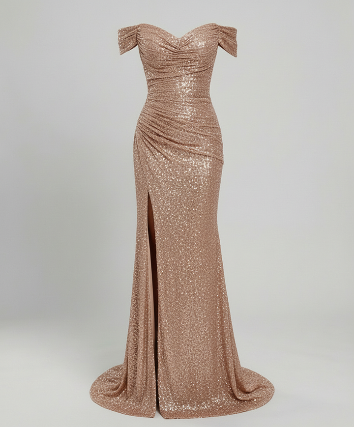 Robe de soirée élégante décolletée épaules nues dames | Avriane