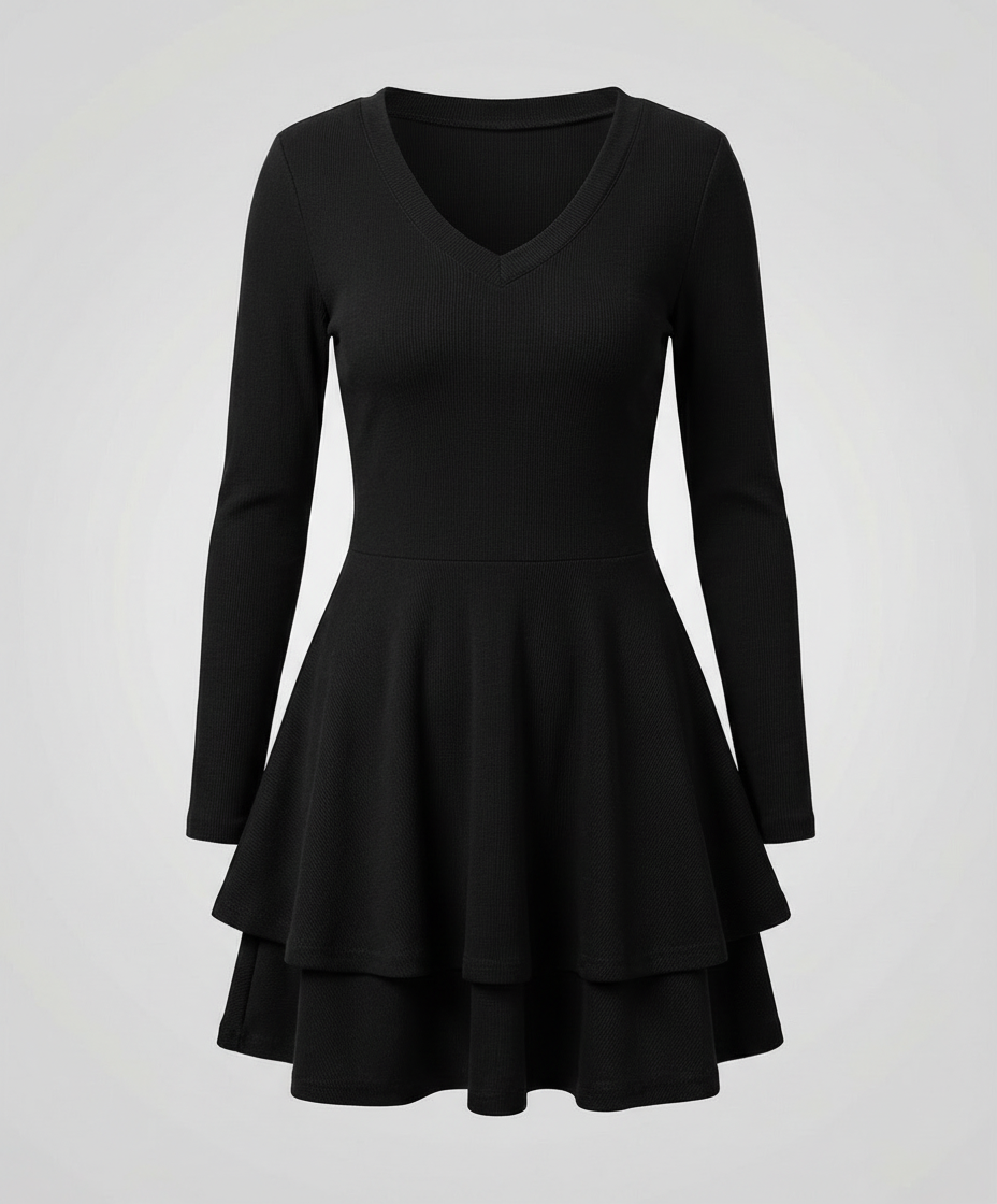 Robe portefeuilles dames volants | Heidi-Mode