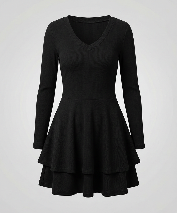 Robe portefeuilles dames volants | Heidi-Mode