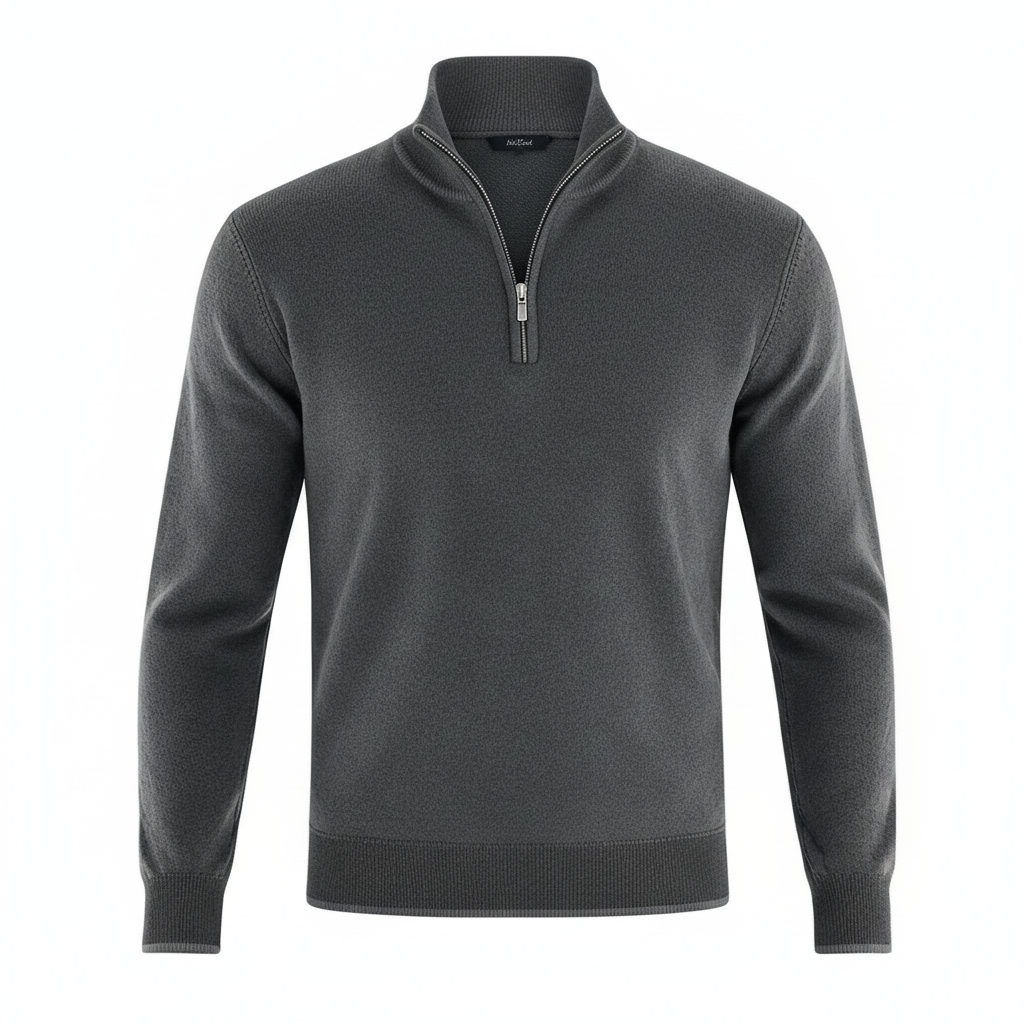 Pull confortable en merino élégant femme fermeture éclair tricots modernes | Avriane