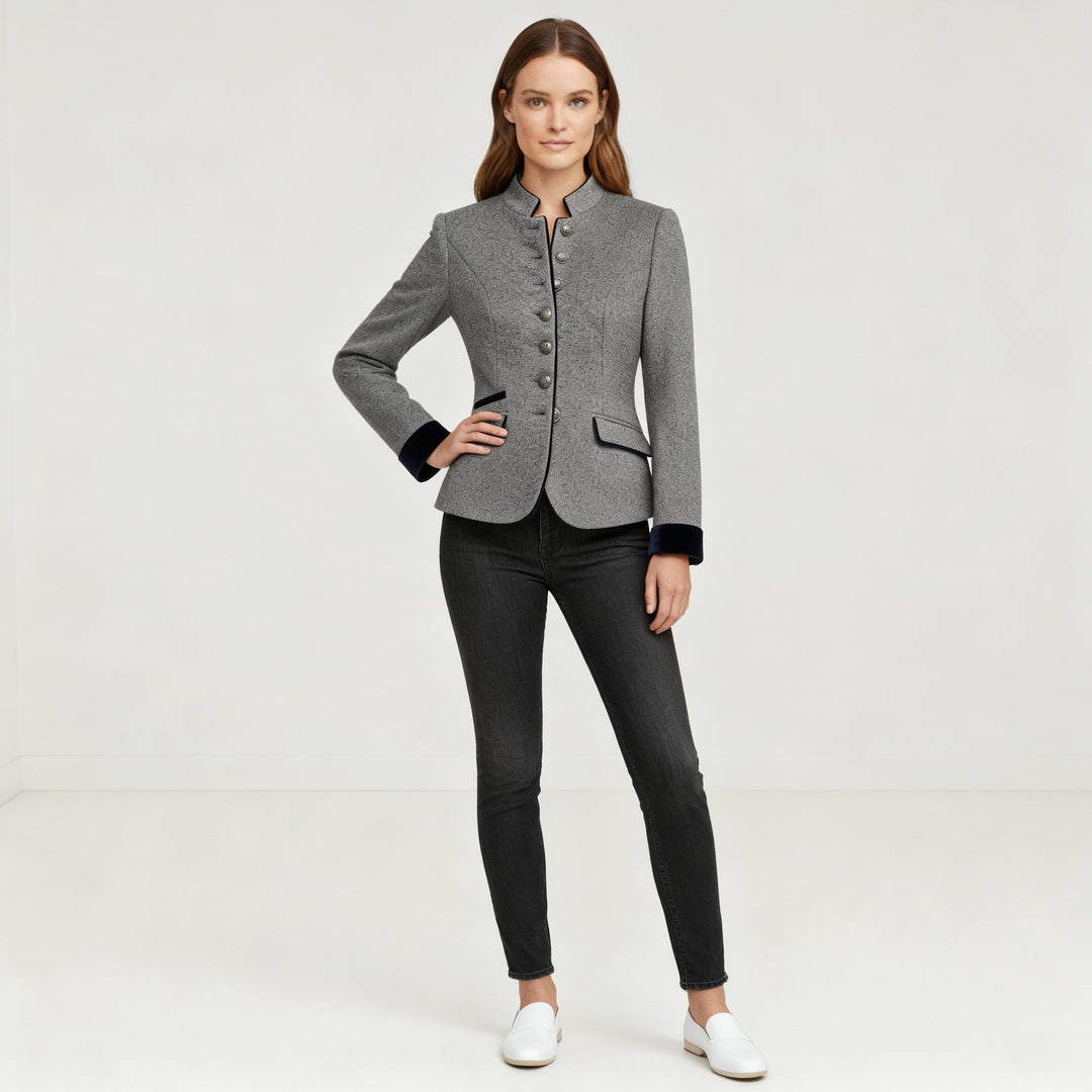 Veste en laine premium confort structurée classique pour femmes | Avriane
