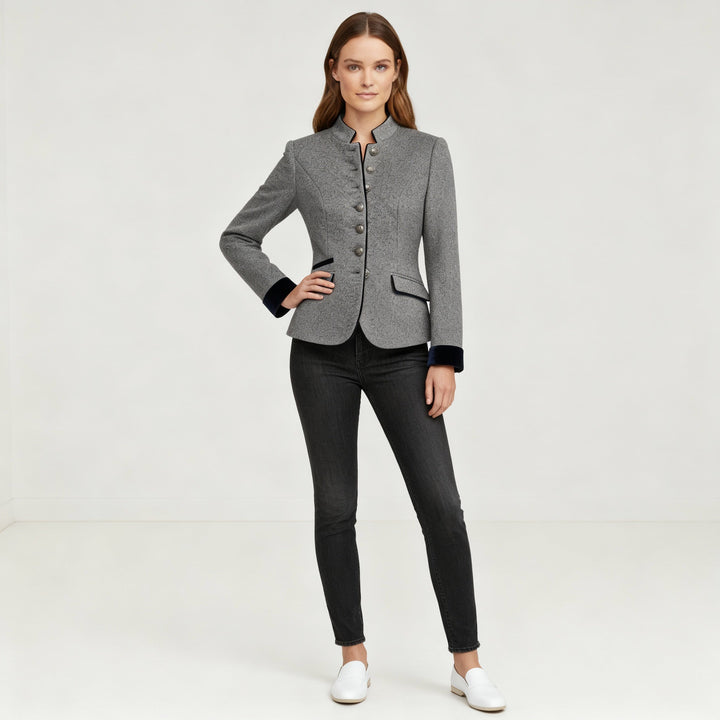 Veste en laine premium confort structurée classique pour femmes | Avriane