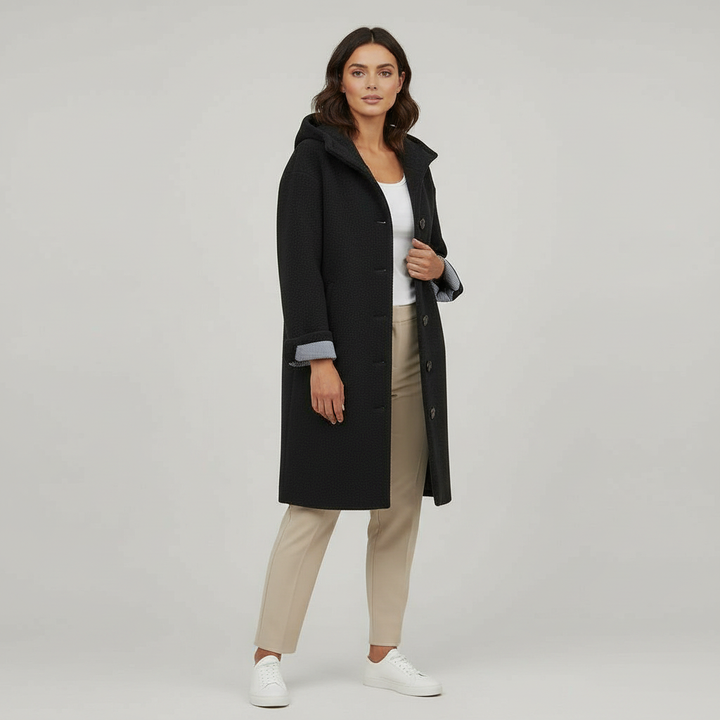 Manteau d'hiver élégant pour femmes Confort Manteau long en polaire | Avriane