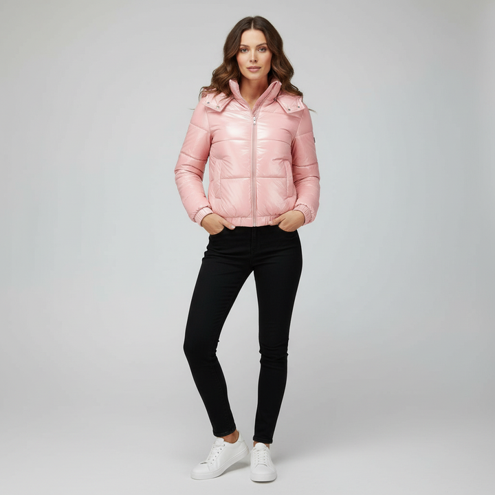 Veste d'hiver pour femmes en thermo confort déperlant brillant | Avriane