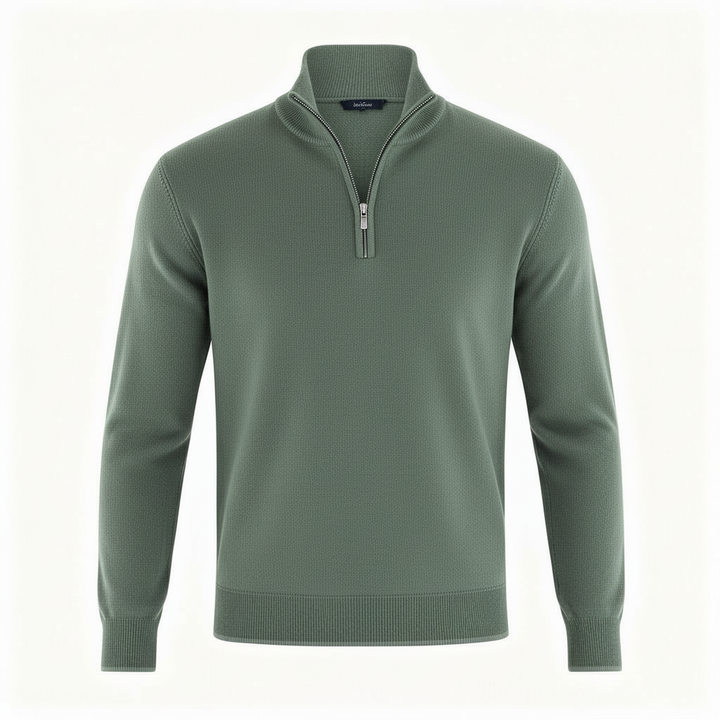 Pull confortable en merino élégant femme fermeture éclair tricots modernes | Avriane