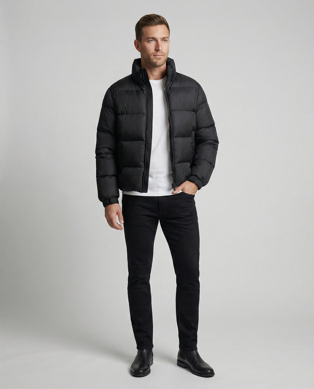 Veste en duvet d'oie pour hommes avec chaleur et capuche | Avriane