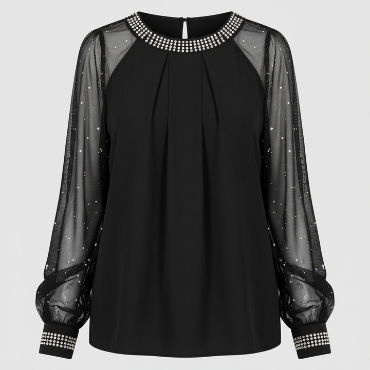 Mesh-Pailletten Top pour femmes | Avriane
