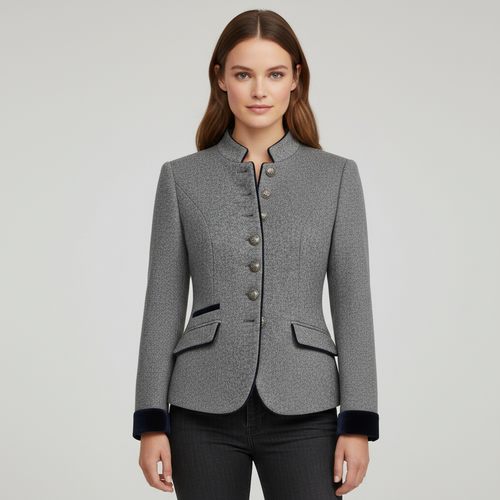 Veste en laine premium confort structurée classique pour femmes | Avriane