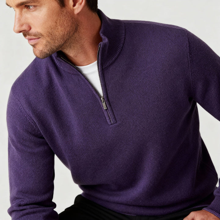 Pull confortable en merino élégant femme fermeture éclair tricots modernes | Avriane