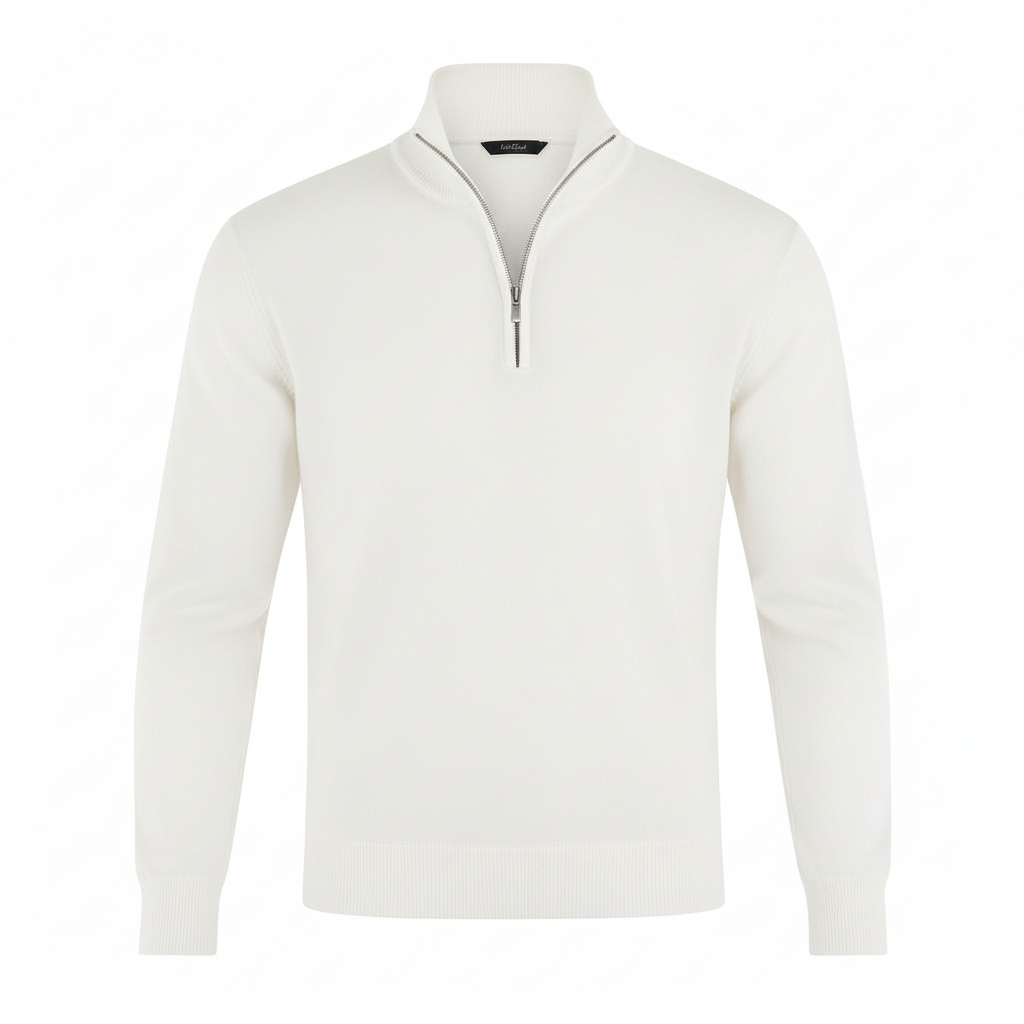 Pull confortable en merino élégant femme fermeture éclair tricots modernes | Avriane