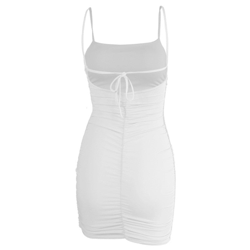 Levoire | Robe Mini À Volants Néon Épaules Dégagées