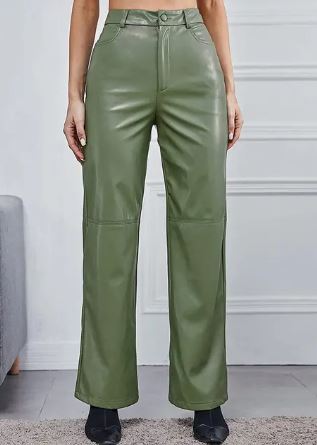 Levoire | Pantalons Taille Haute Pour Femmes Vert