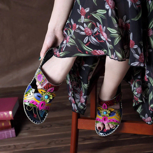 Levoire | Sandales orthopédiques antidérapantes böömiläiset à motif floral