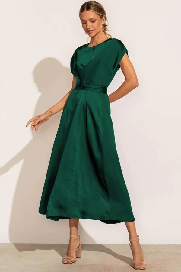 Levoire | Élégance Intemporelle Robe Pour Femmes Vert émeraude