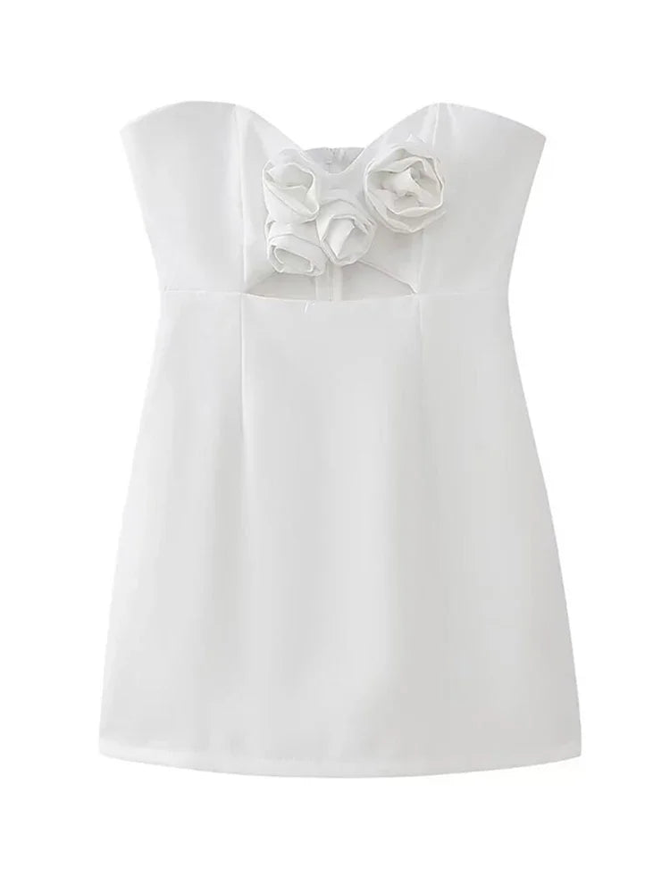Levoire | Robe Mini À Trous En Fleurs 3D
