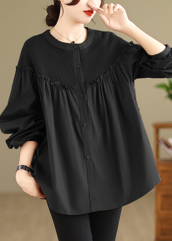 Levoire | Haut Élégant en Satin Brillant Noir