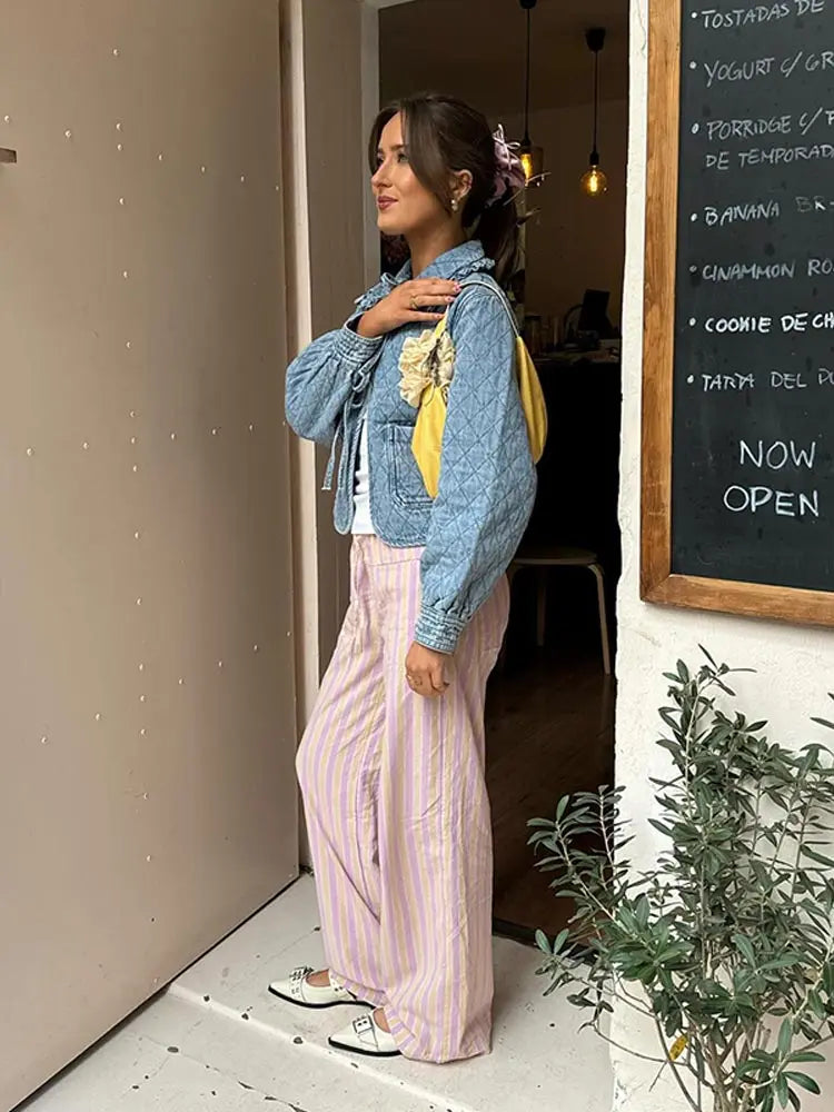 Levoire | Veste En Denim À Manches Longues Avec Poches