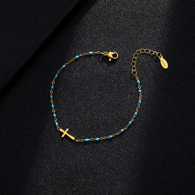 Levoire | Bracelet En Or Bleu clair 17Cm