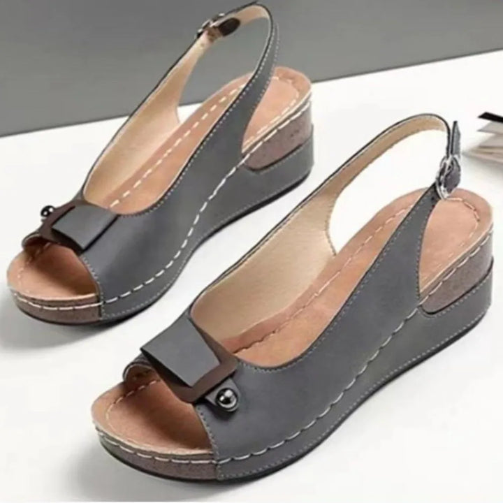 Levoire | Sandales Ouvertes Confortables à Boucle Gris