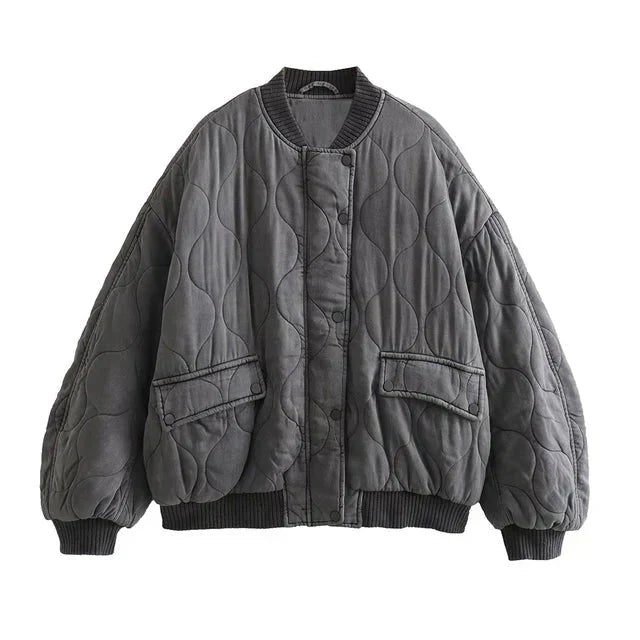 Levoire | Veste Bomber Tendance Pour Femmes Gris