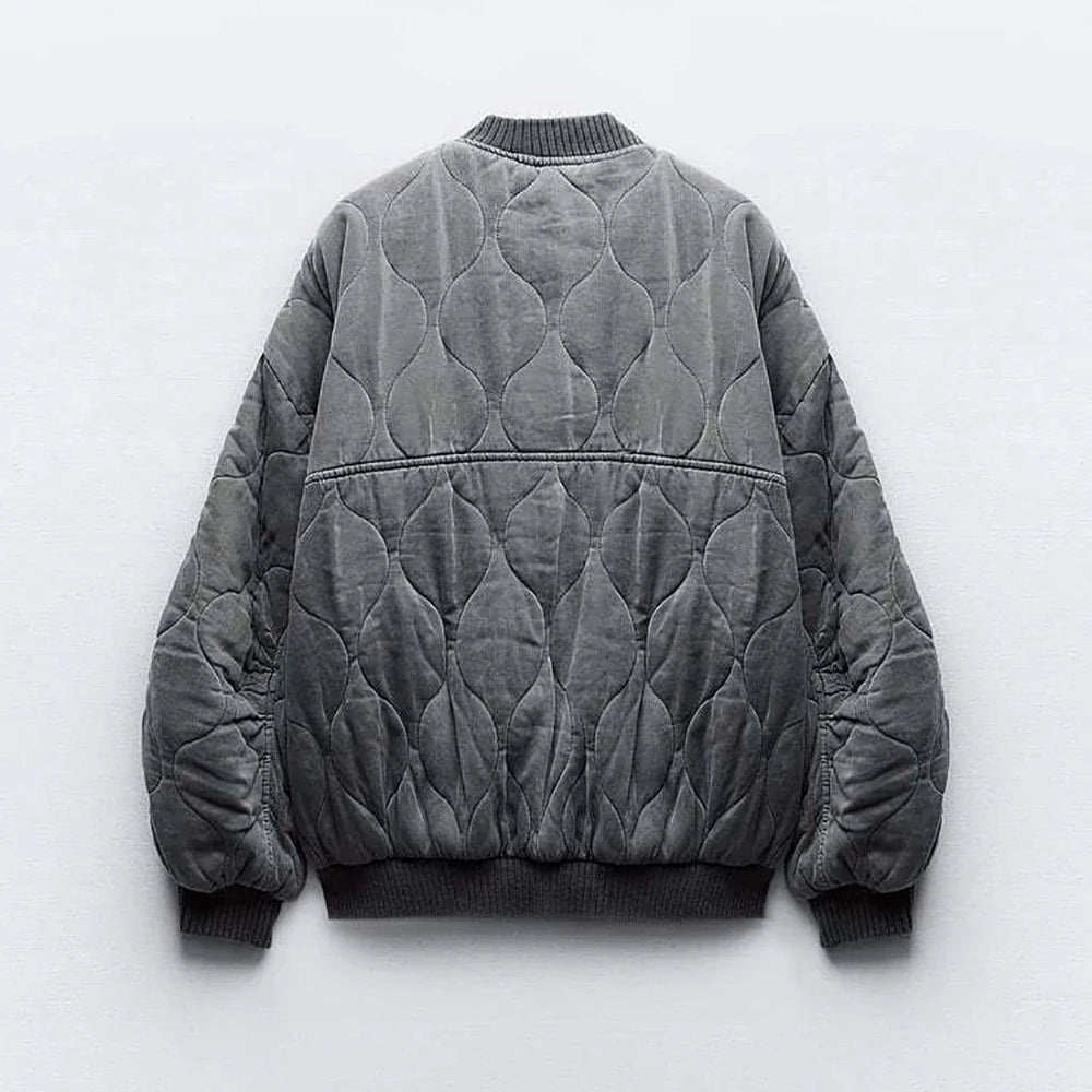 Levoire | Grise Modèle Détendu Bomber Jacket