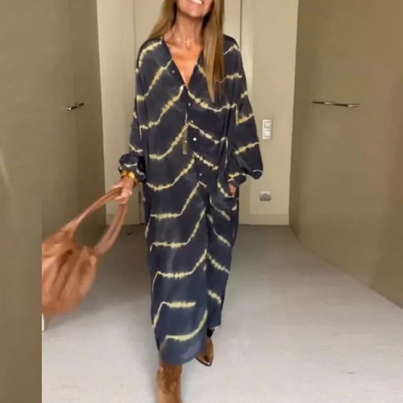 Levoire | à manches longues rayée Boho pour femmes