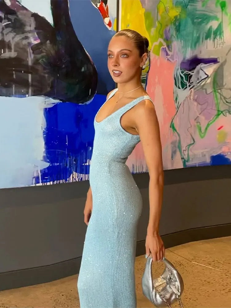 Levoire | Robe Maxi Dos Nageur En Tricot