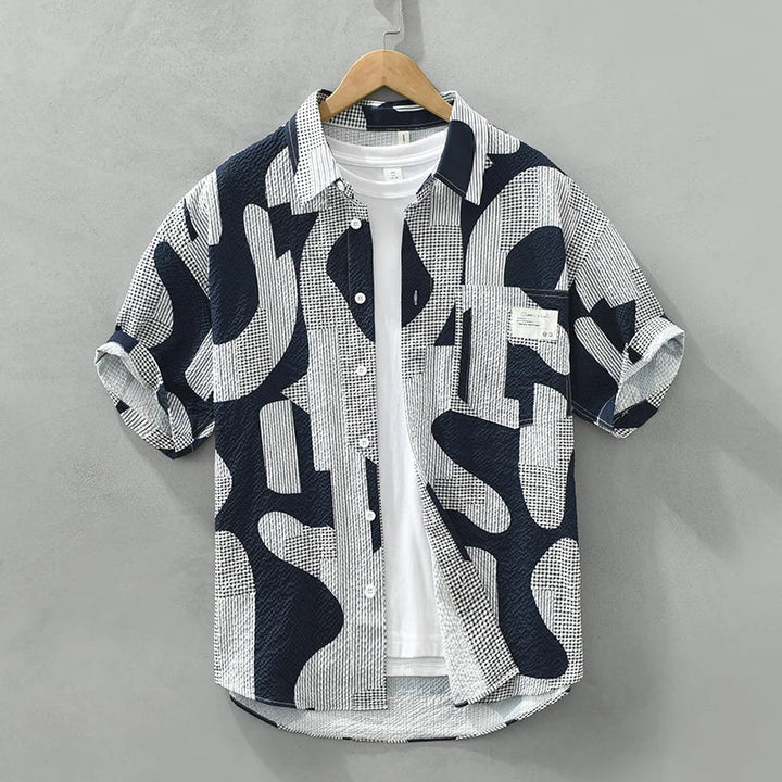 Levoire | Chemise Respirante Elegant Hommes Bleu