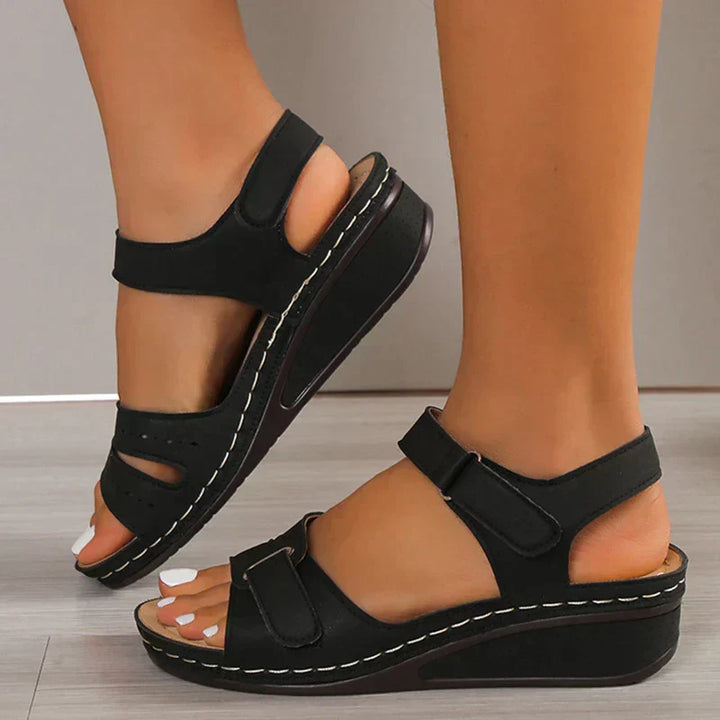 Levoire | Sandales Ouvertes À Talon Moyen Pour Femmes Noir