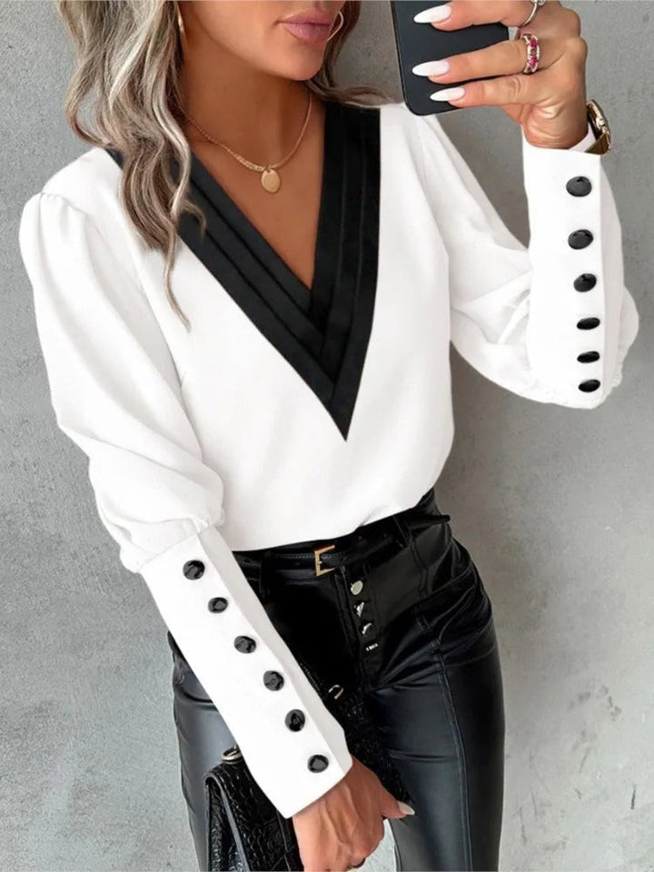 Levoire | Chemise femme en V Blanc