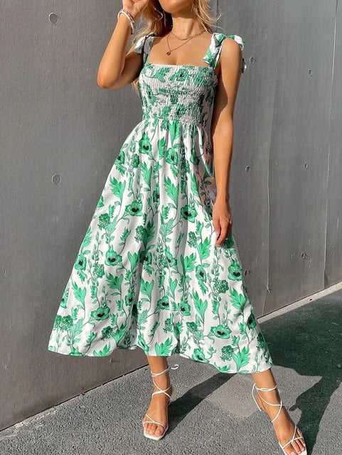 Levoire | Robe Élégante Sans Manches Vert