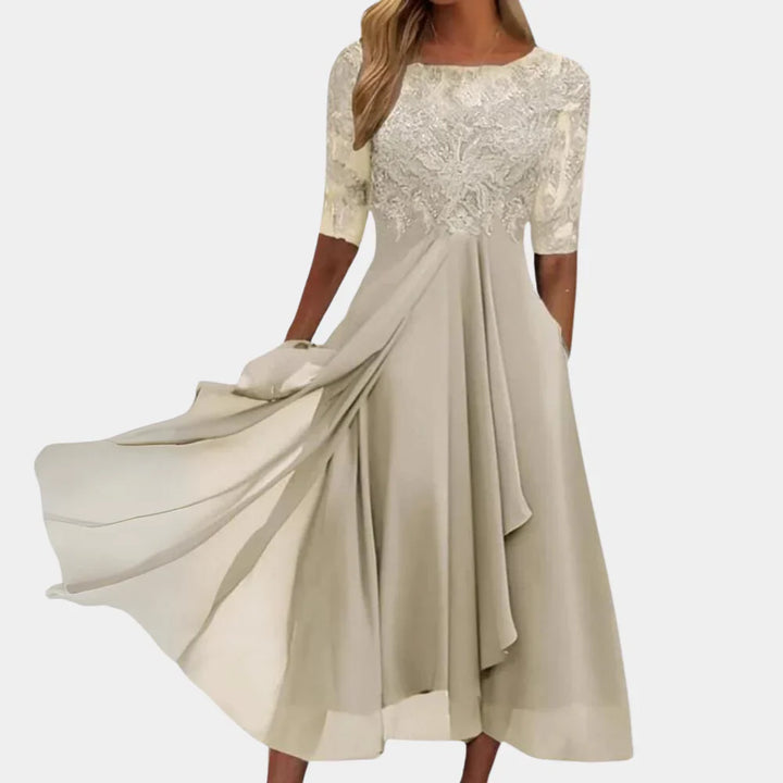 Levoire | Robe De Soirée Glamour Beige