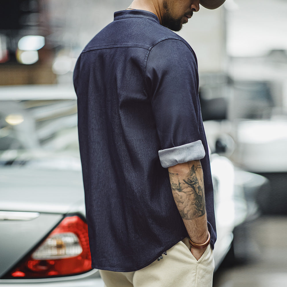 Levoire | Chemise À Col Rond Élégante Avec Coupe Intemporelle