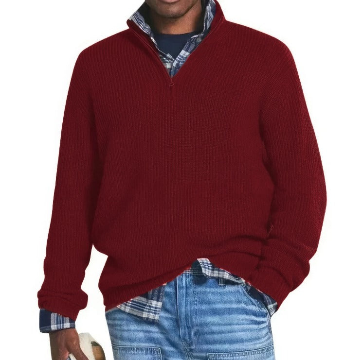 Levoire | Pull À Fermeture Éclair Pour Les Hommes Braun