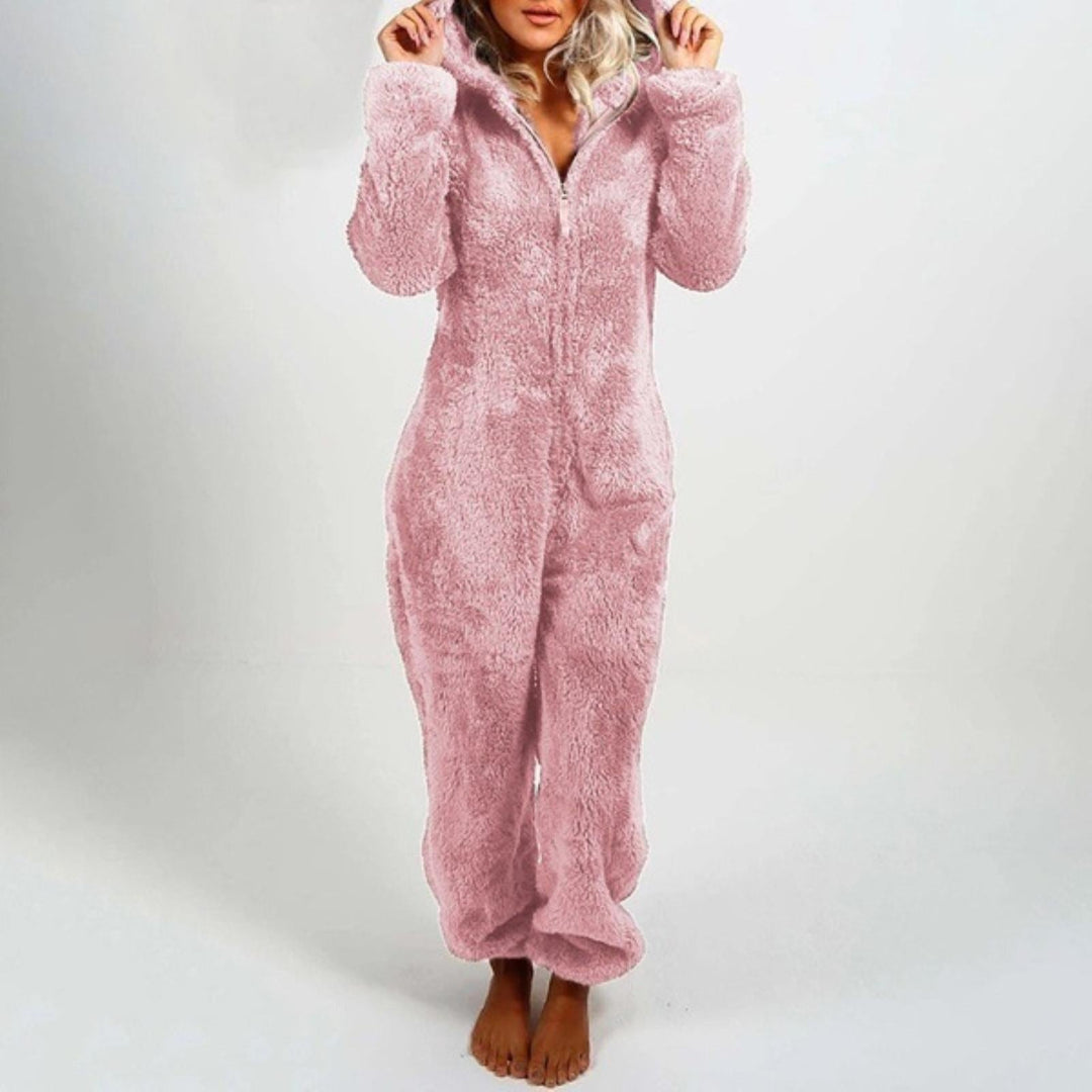 Levoire | Combinaison Manches Longues Capuche Salopette Femme Loungewear Rosa