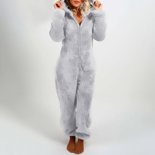 Levoire | Combinaison Manches Longues Capuche Salopette Femme Loungewear