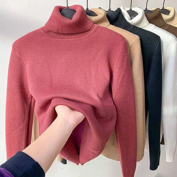 Levoire | Tricot Haut Col Roulé Pull Pour Femmes Mode Tricot Rot