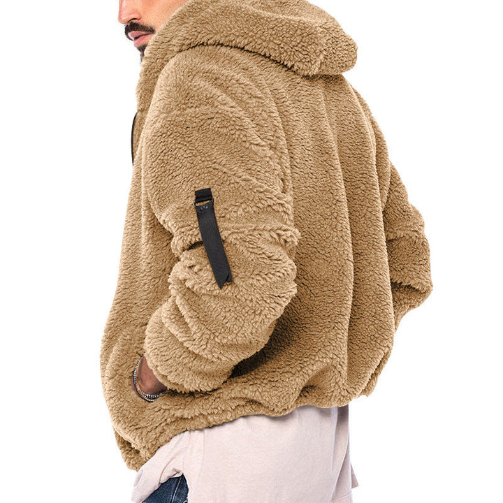 Levoire | Sweat À Capuche Teddy Fleece Homme Fleece Avec Fermeture Éclair