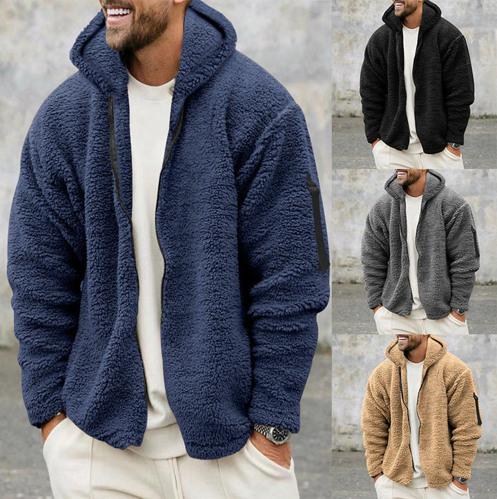 Levoire | Sweat À Capuche Teddy Fleece Homme Fleece Avec Fermeture Éclair