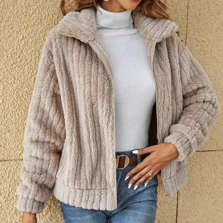Levoire | Veste En Fausse Fourrure Chaude Pour Femmes Beige