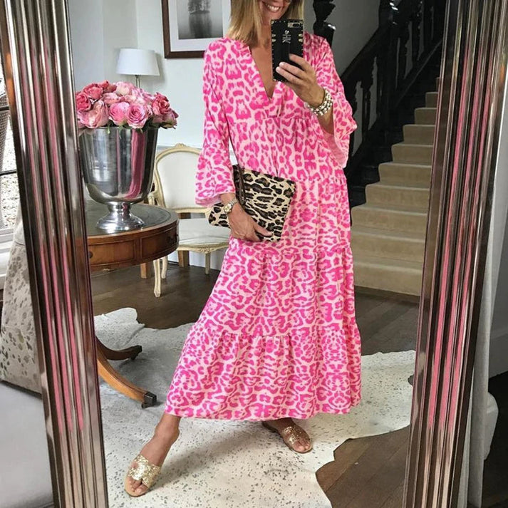 Levoire | Robe Longue Pour Femme Avec Motif Léopard