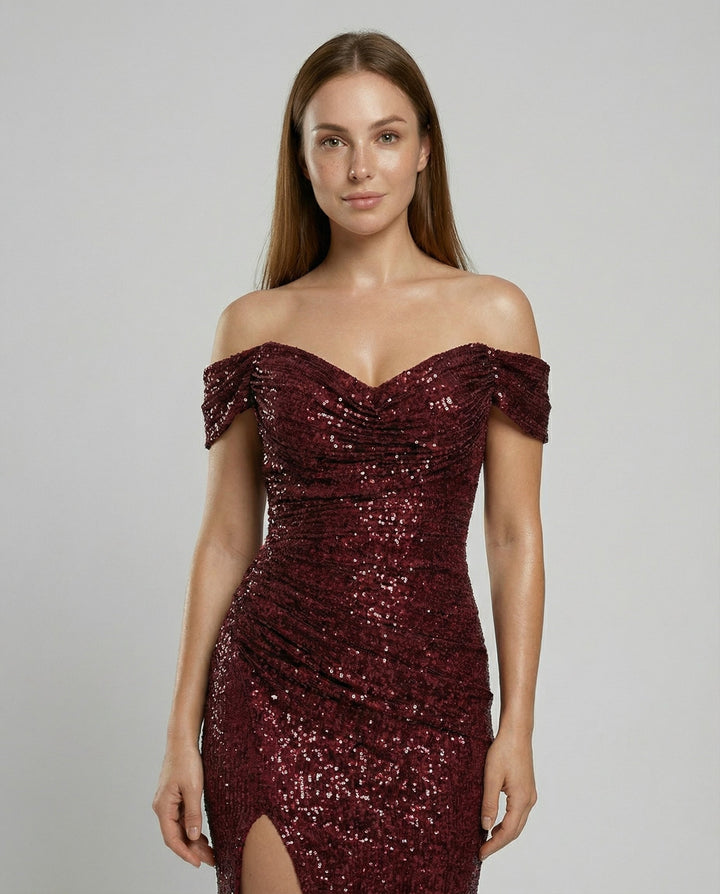 Robe de soirée élégante décolletée épaules nues dames | Avriane