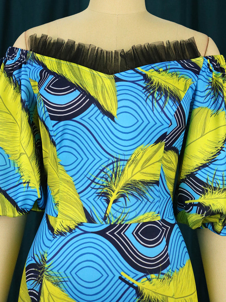 Levoire | Robe Courte À Manches Bouffantes Off Shoulder Midikjole