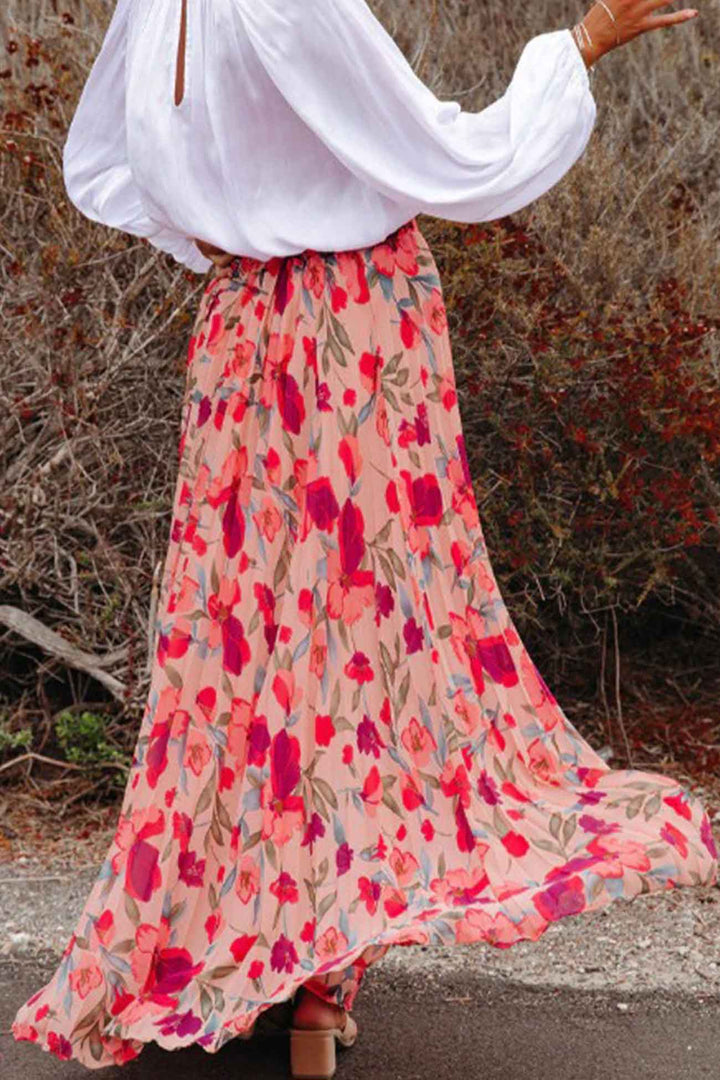 Levoire | Jupe Avec Taille Élastique Et Motif Floral