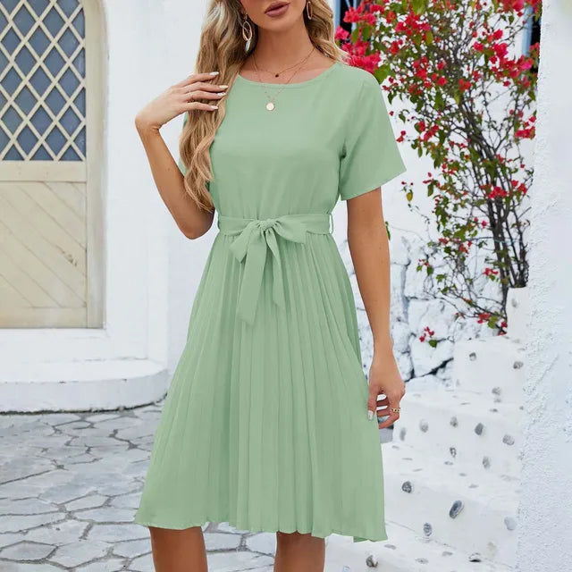 Levoire | Robe Plissée Mint Vert