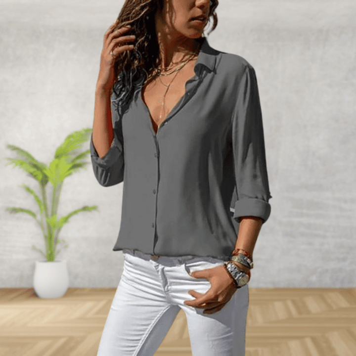 Levoire | Élégante Blouse Pour Femmes Gris