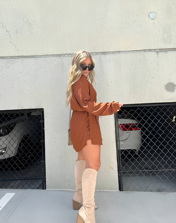 Levoire | Trendy Satin Salopette Robe