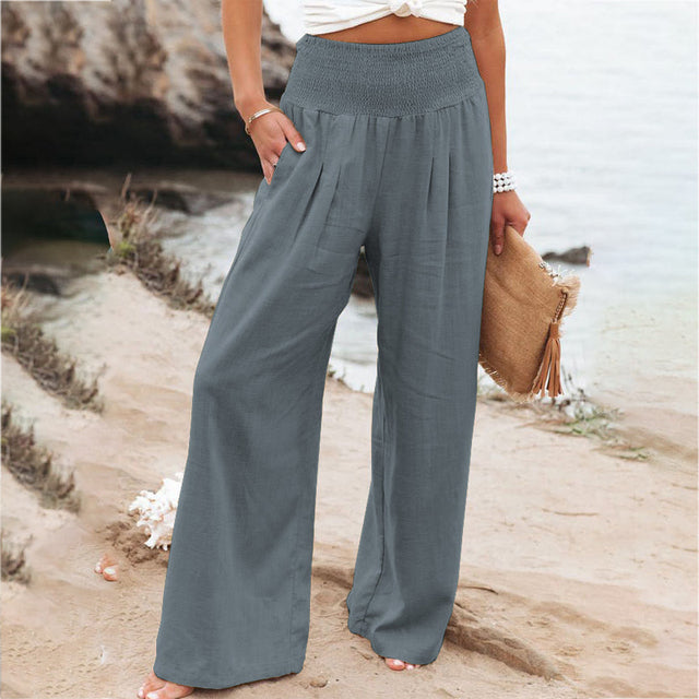 Levoire | Pantalon en lin pour femmes. Gris