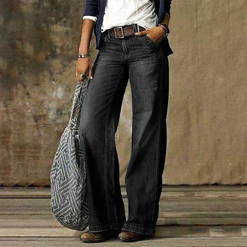 Levoire | Jean Décontracté De Haute Qualité Et Ample Pour Un Style Sans Effort Noir