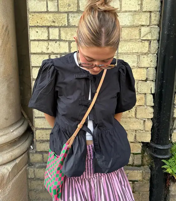 Levoire | Blouse mignonne avec nœud à l'avant